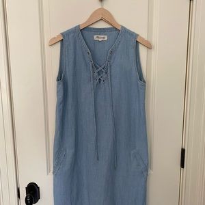 Madewell Chambray Light Blue Denim Dress in XS